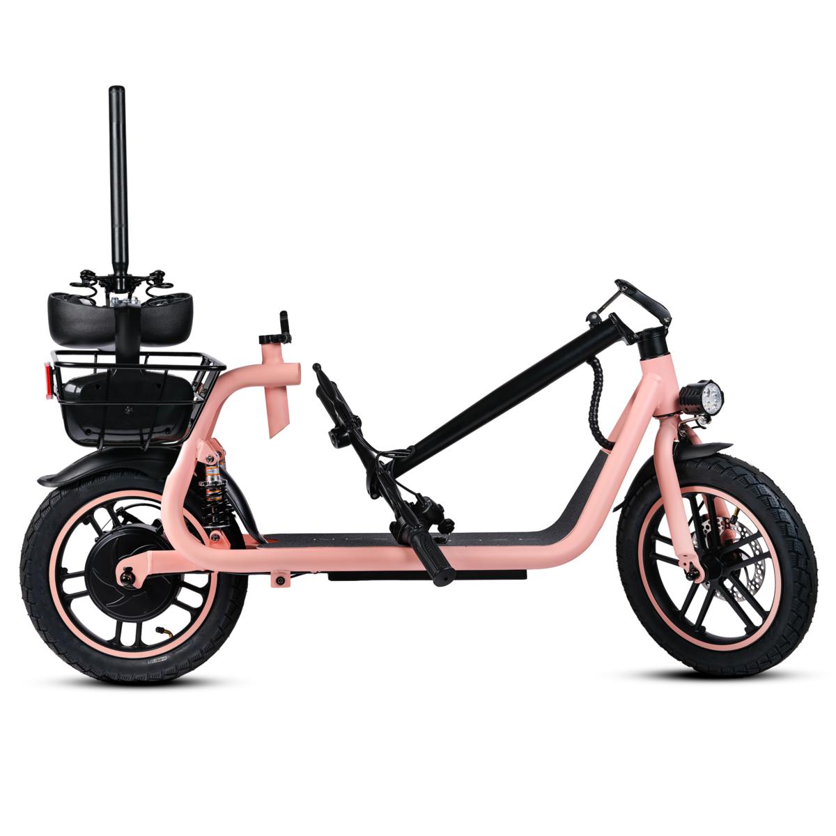 DeLorean 450W 36V Folding Seated E-Scooter w/Backrest