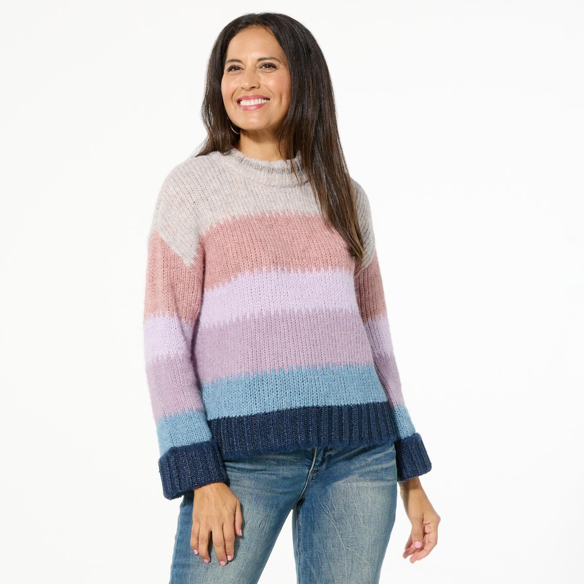 Democracy Multi-Color Striped Sweater - 23252890 | HSN