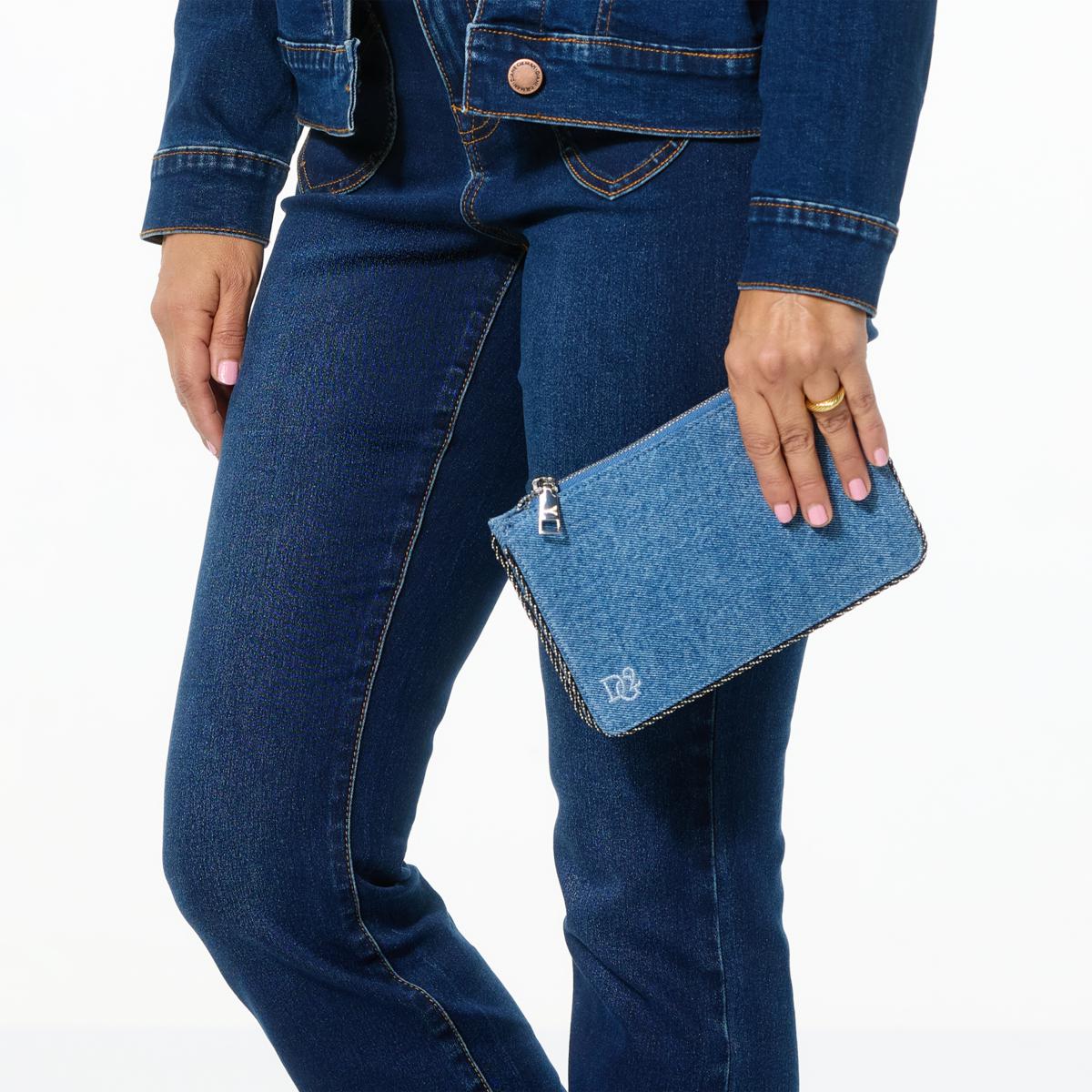 DG2 by Diane Gilman 30th Anniversary Denim Clutch w/Detachable