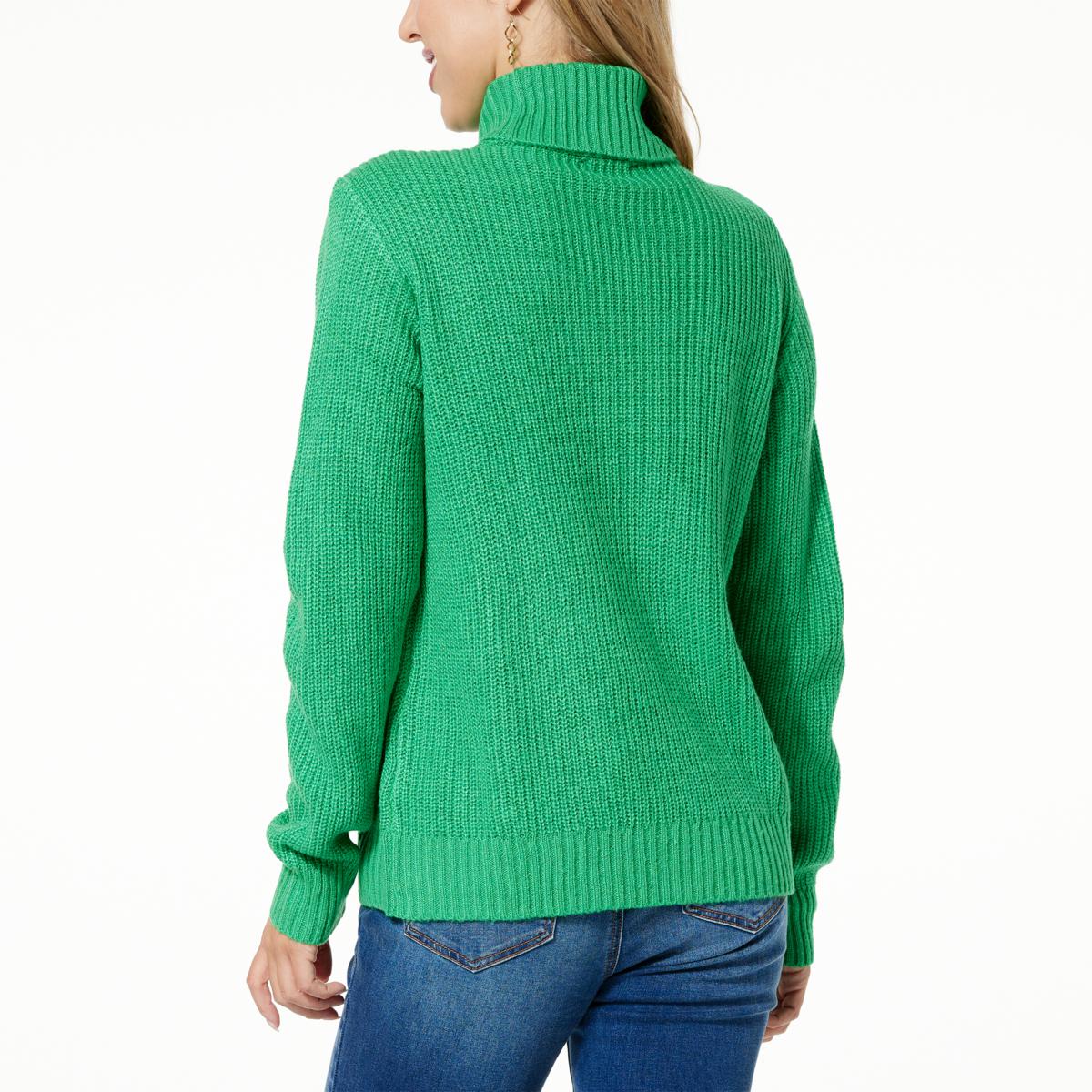 DG2 by Diane Gilman Embellished Turtleneck Pullover Sweater