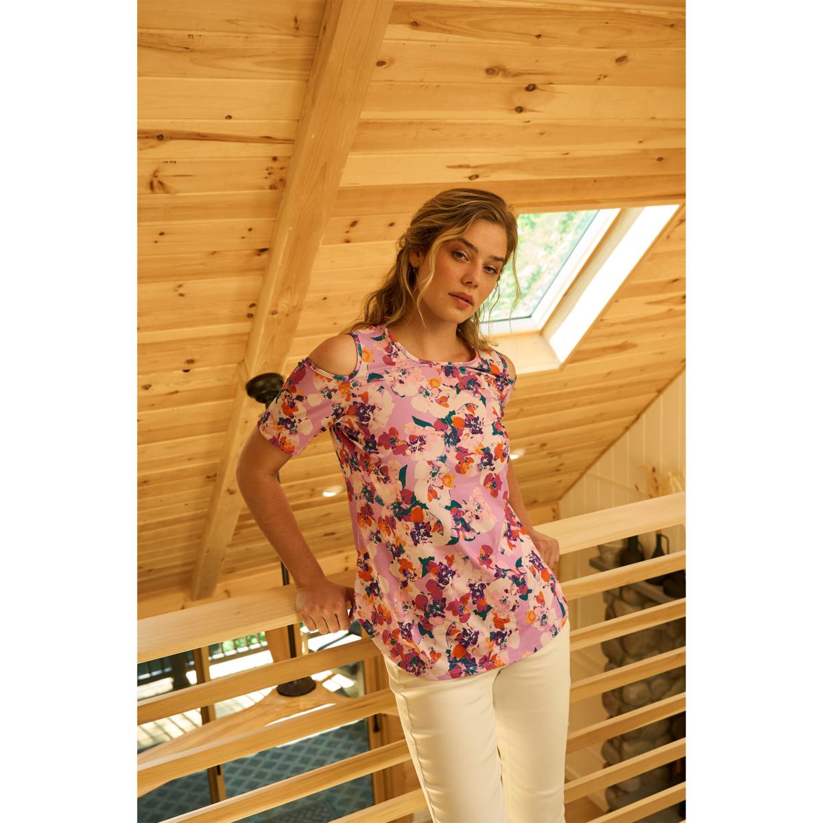 DG2 by Diane Gilman From the Vault Cold-Shoulder Swing Top