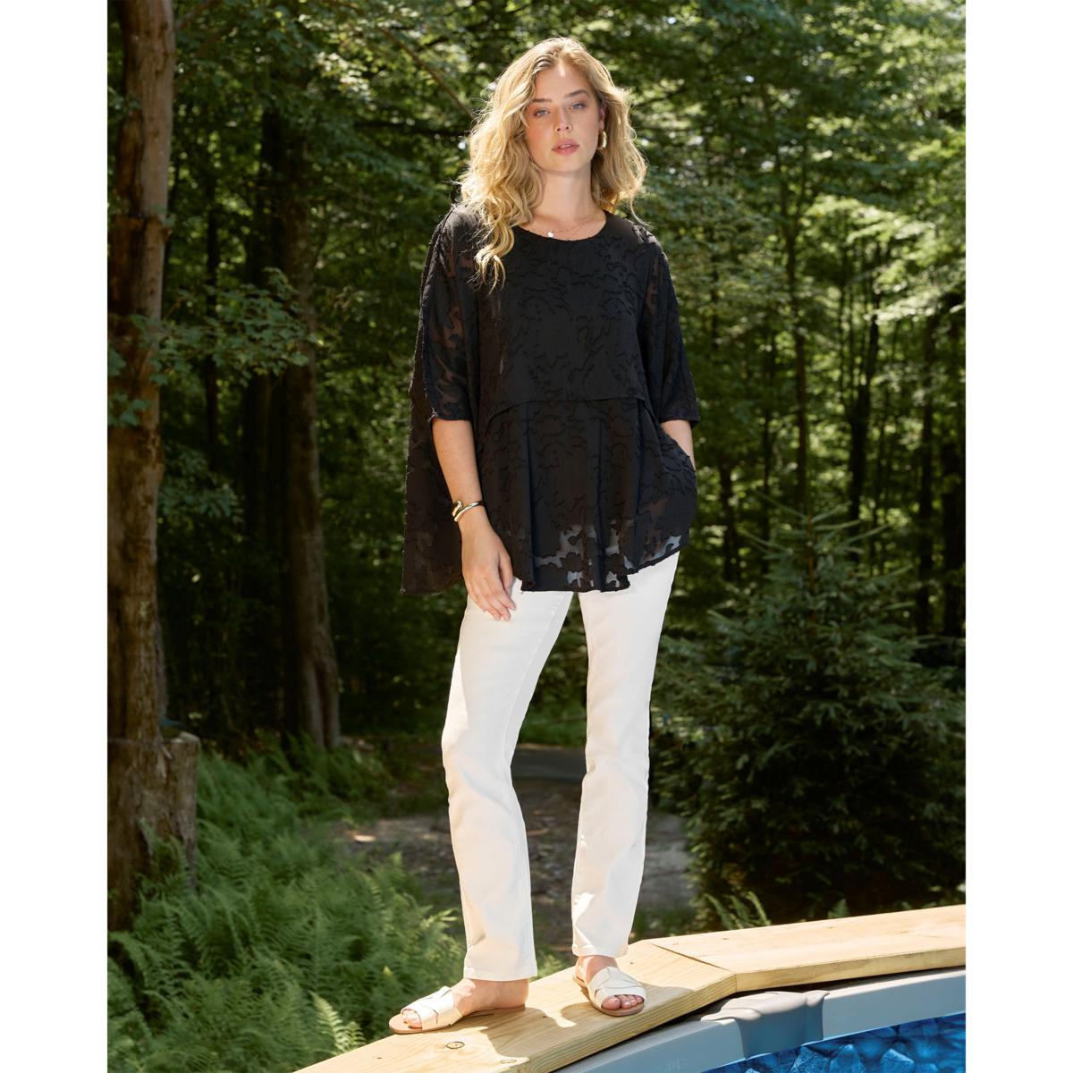 DG2 by Diane Gilman Jacquard Double Layer Top - 22952763 | HSN
