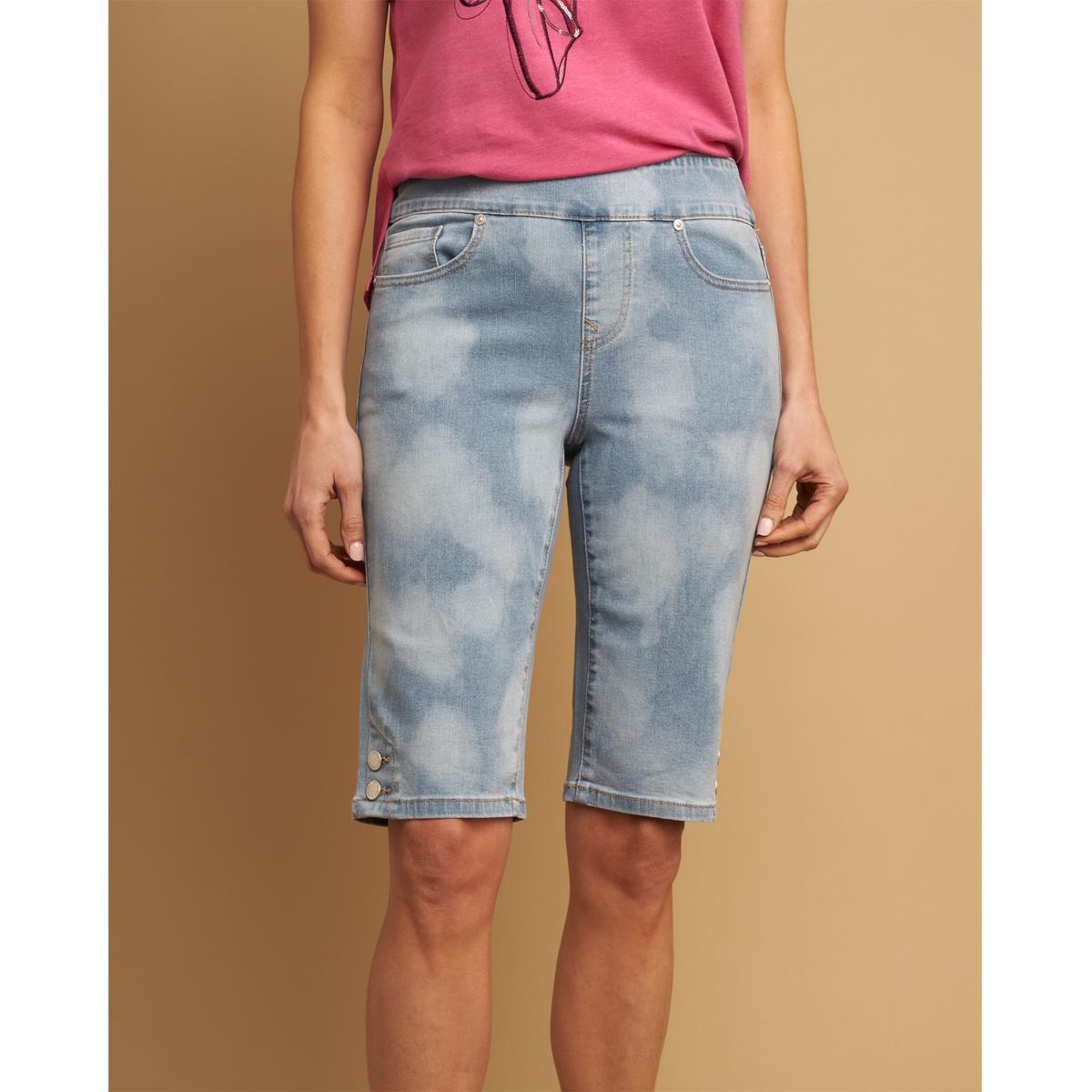 DG2 by Diane Gilman New Classic Stretch Denim Pull-On Bermuda