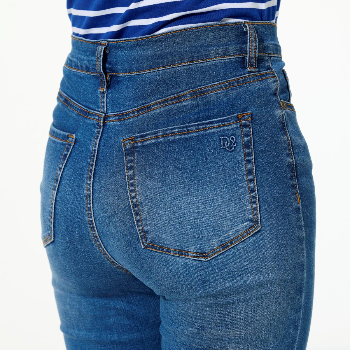 DG2 by Diane Gilman New Classic Stretch Denim Sequin Hem Skinny