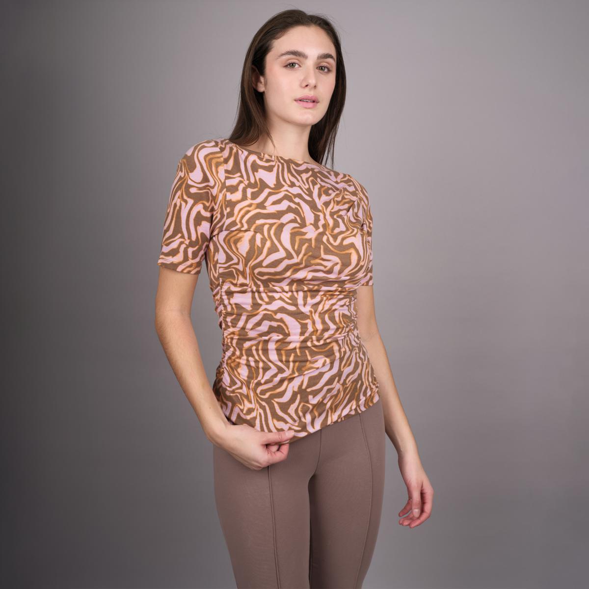 DG2 by Diane Gilman Printed Boatneck Elbow Sleeve Top | HSN