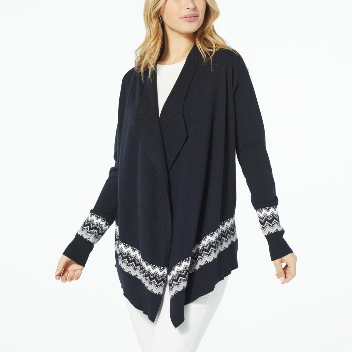 DG2 by Diane Gilman SoftEase Knit Waterfall Sweater Cardigan