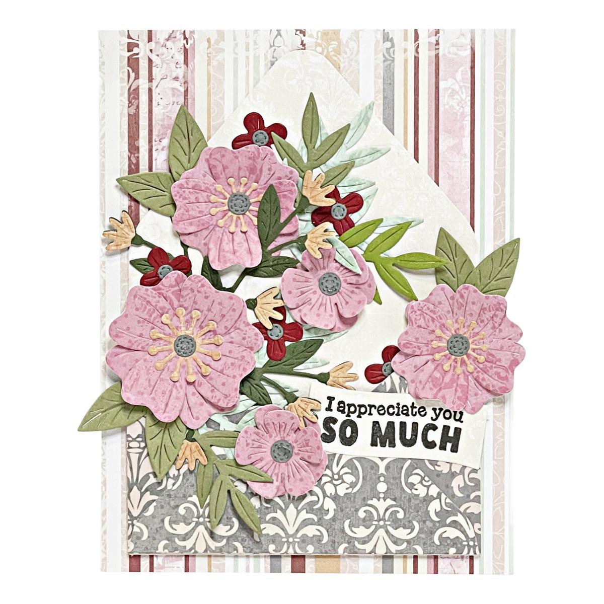 Diamond Press Bright Bouquet Stamp and Die Kit | HSN