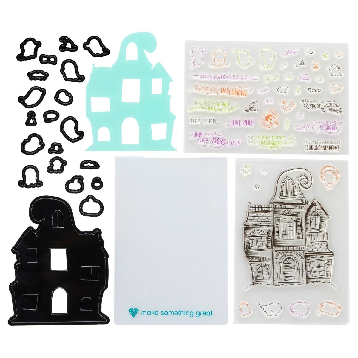 Crafter's Companion - Gemini - Clear Acrylic Stamp and Die Set - Haunted House