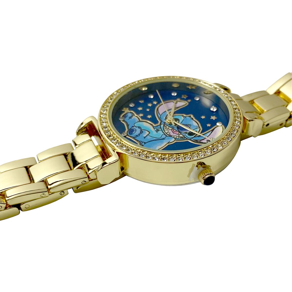 Disney Gold-Tone Watch with Blue Dial and Stitch Artwork 2025_Citizen_Cinderella_75th_A  main image 4