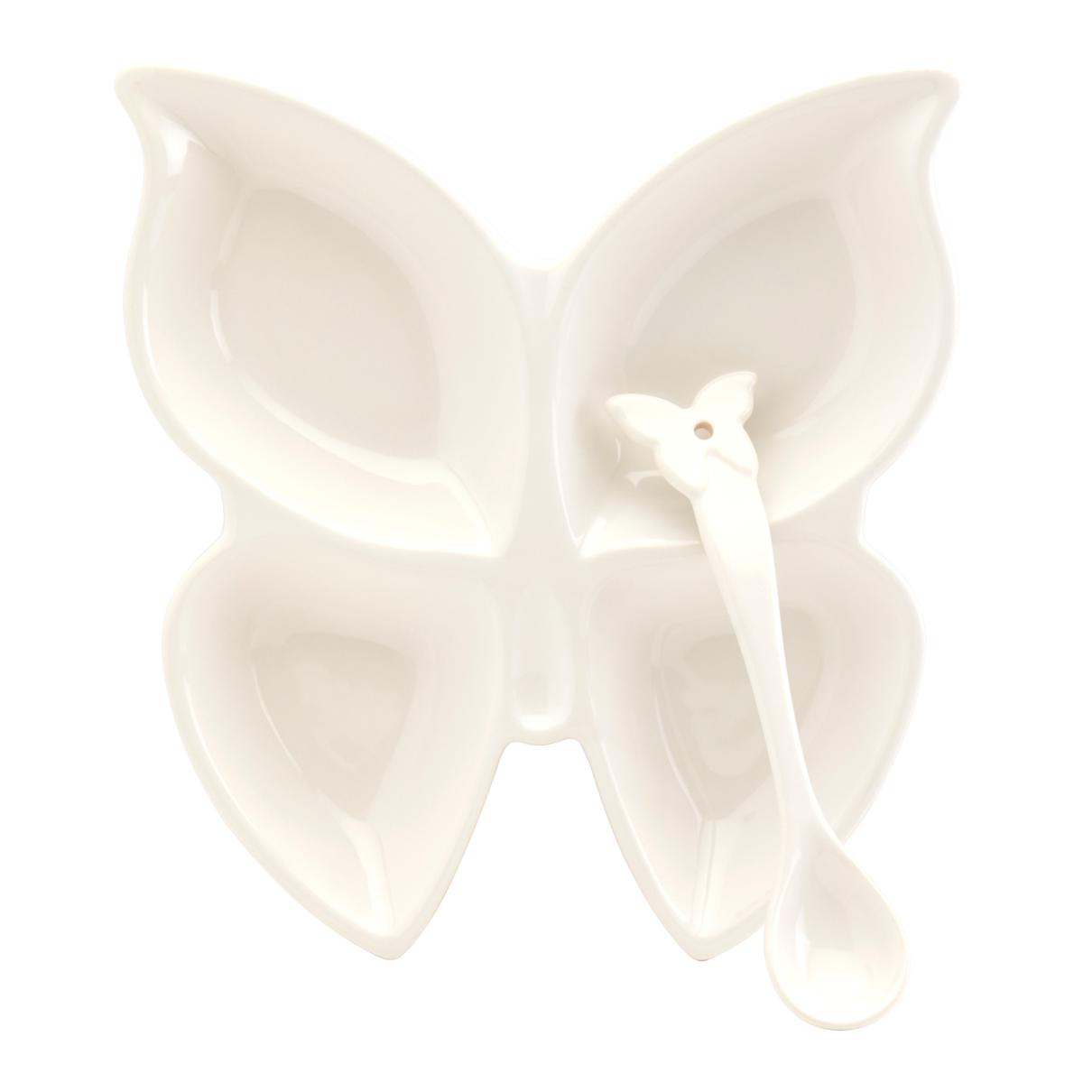 Dolly Parton Butterfly Four Section Platter with Spoon - 21137290 | HSN