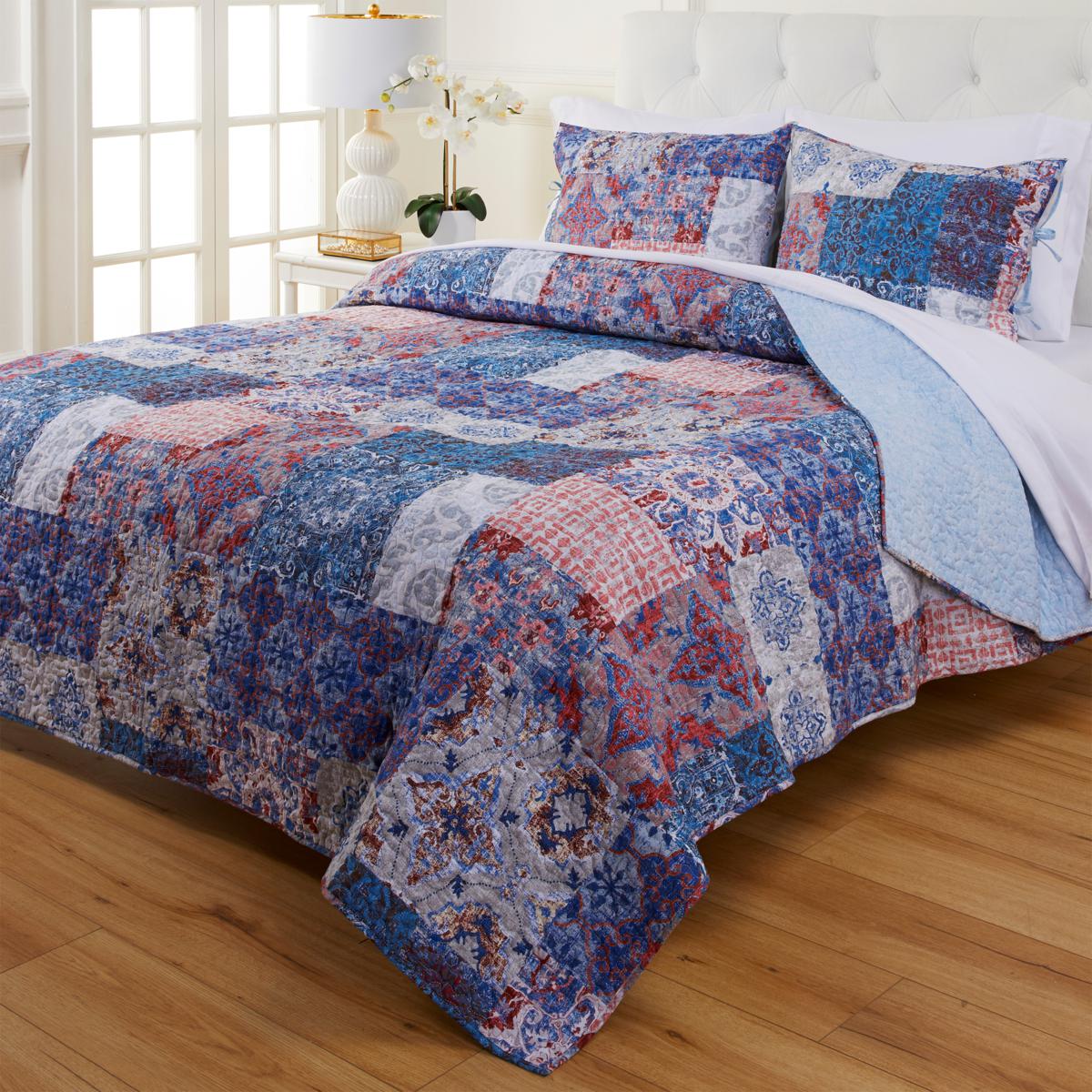 Emryn House Americana Patchwork 100% Cotton Quilt Set