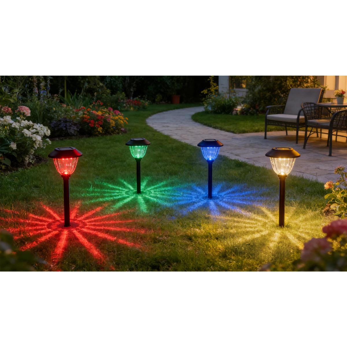 Eveready 8-Piece Solar Color-On-Demand 12 Lumen Pathway Lights | HSN
