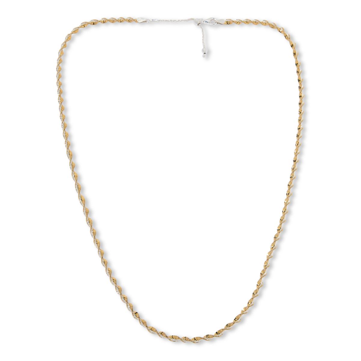 Fiorenza Jewelry 2-Tone Twisted Herringbone 24