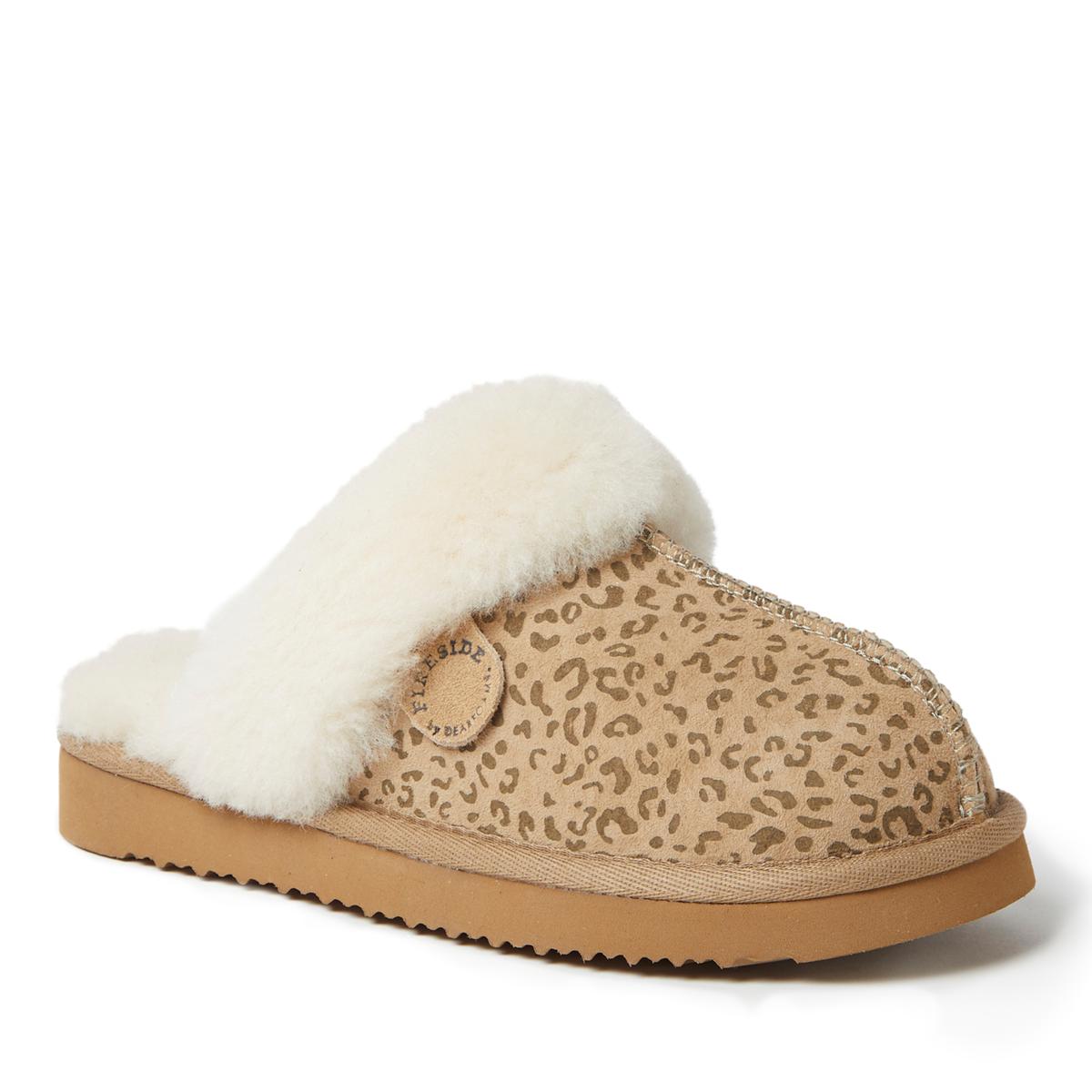 Fireside By Dearfoams Women's Sydney Genuine Shearling Scuff Slippers