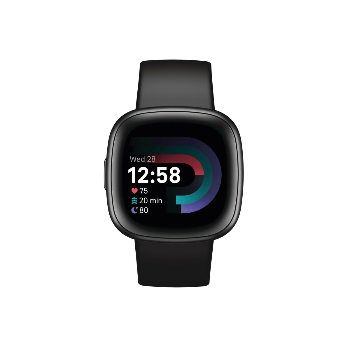 Fitbit - Fitbit VERSA 4 スマートウォッチ BLACK/GRAPHITE A Fitbit Versa 4 Fitness Smart Watch Black - Graphite | HSN