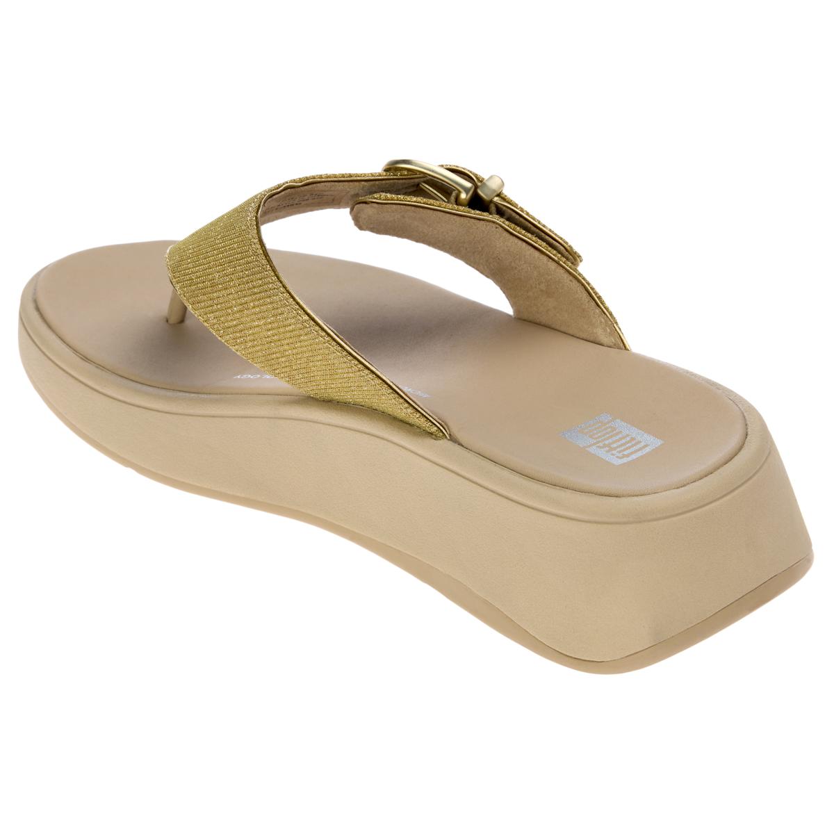 FitFlop® F-Mode Buckle Shimmerlux Flatform Sandals - 21885159 | HSN
