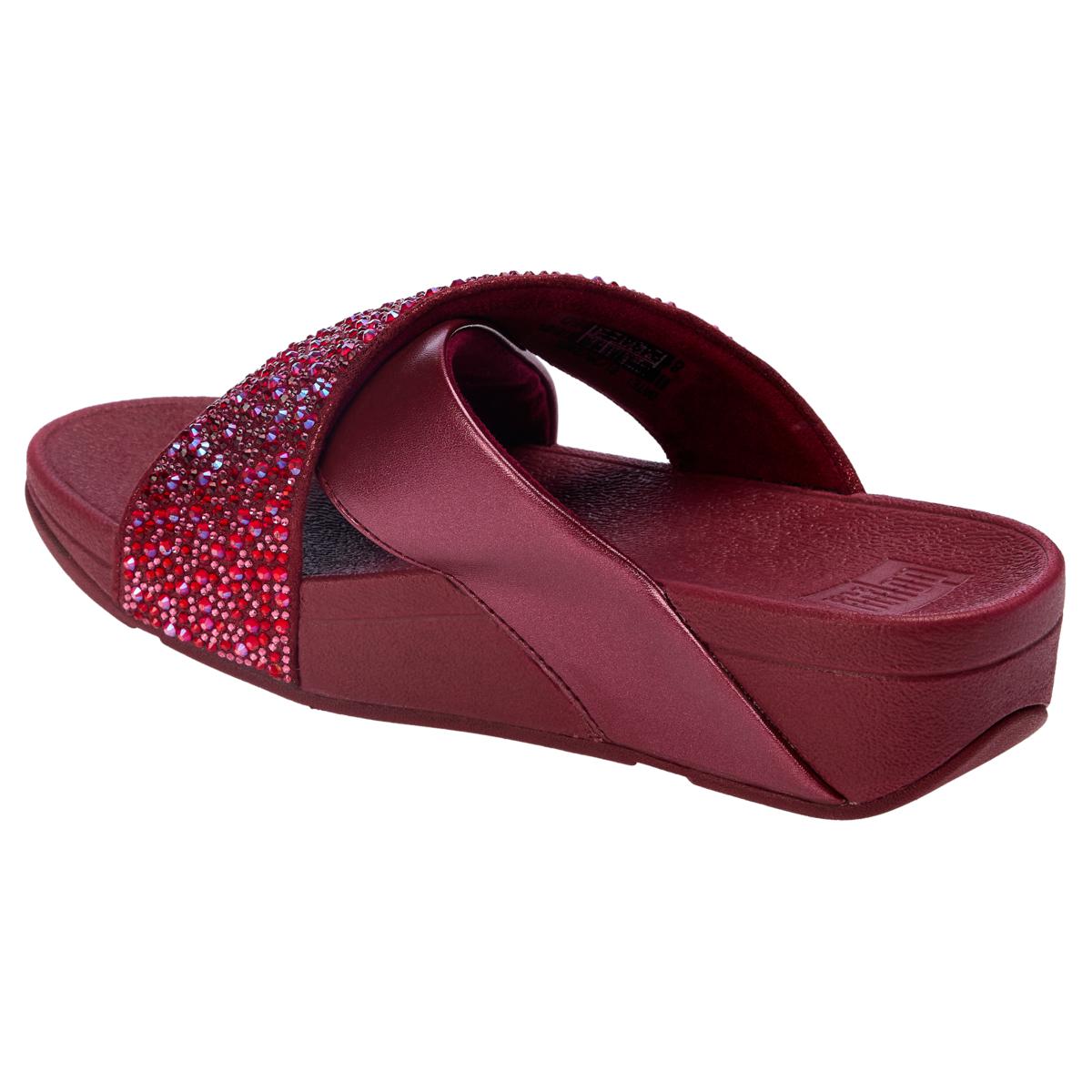 FitFlop Lulu Crystal-Mix Metallic Cross 23439382 HSN