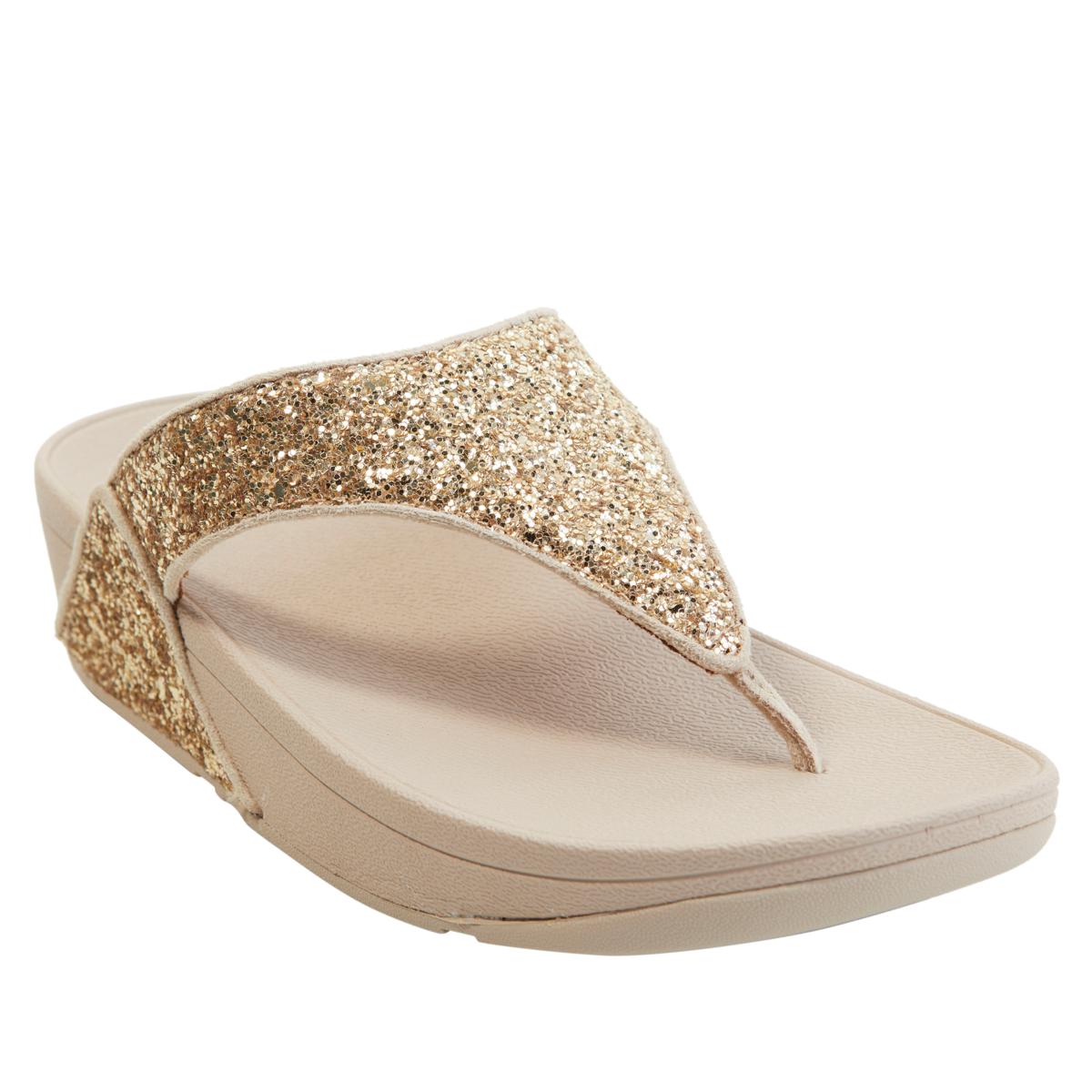 FitFlop Lulu Glitter Toe Thong Sandal 20864627 HSN