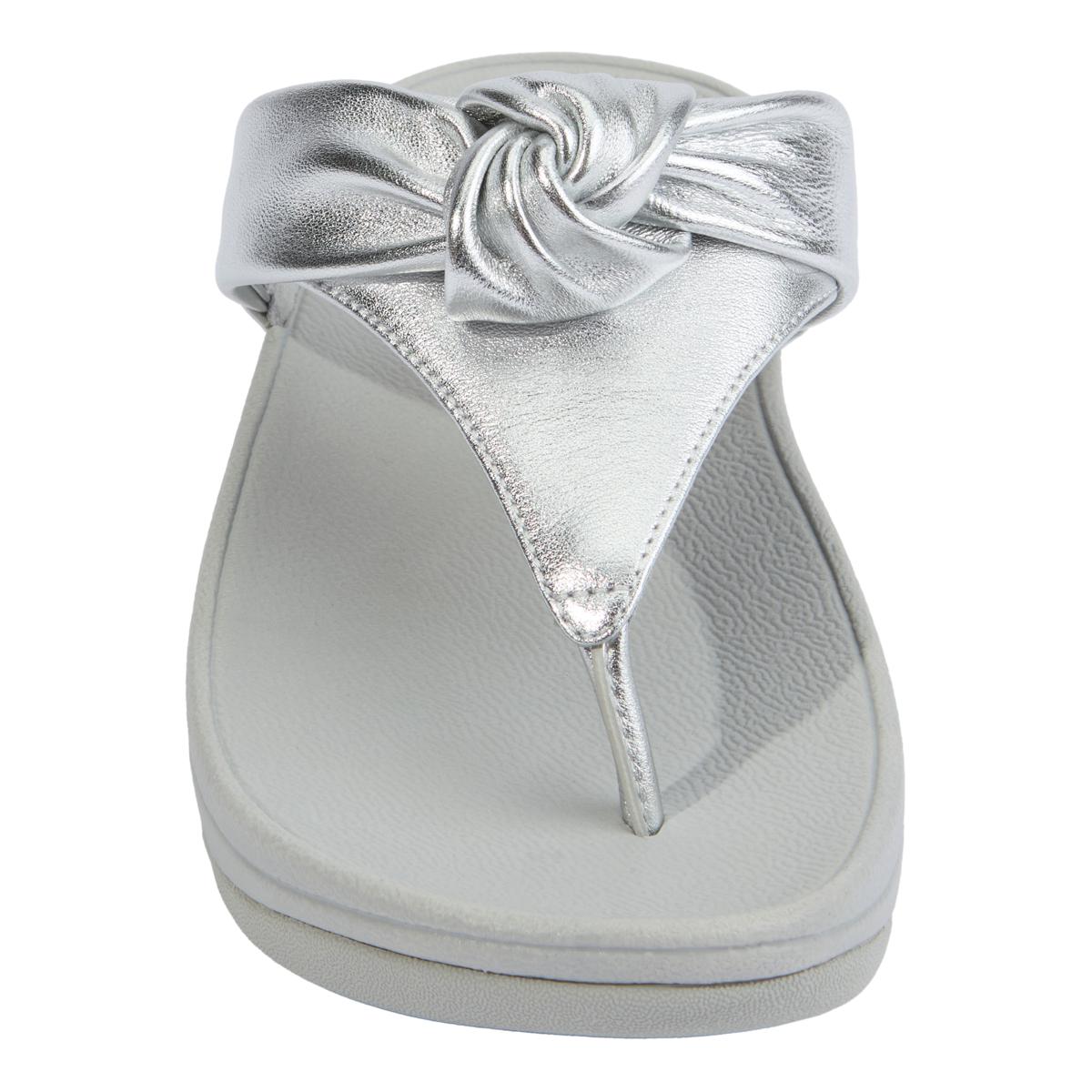 Fitflop Lulu Padded Knot Toe-Postサンダル Amazon.com | FitFlop Women's Lulu Padded-Knot Metallic