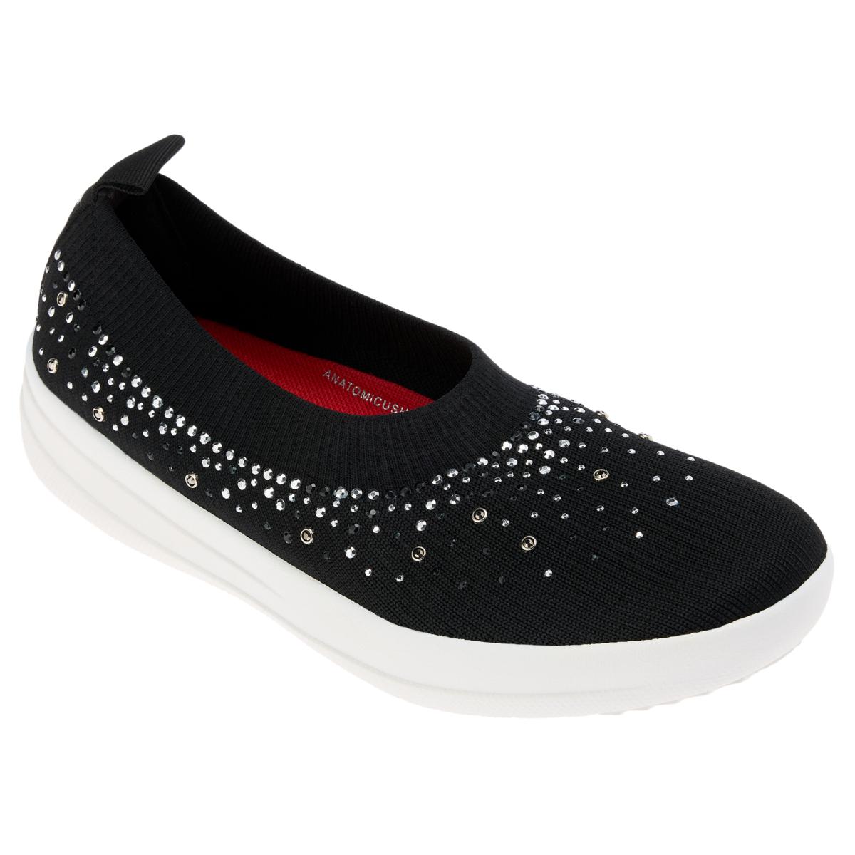 fitflop uberknit ballerina crystal