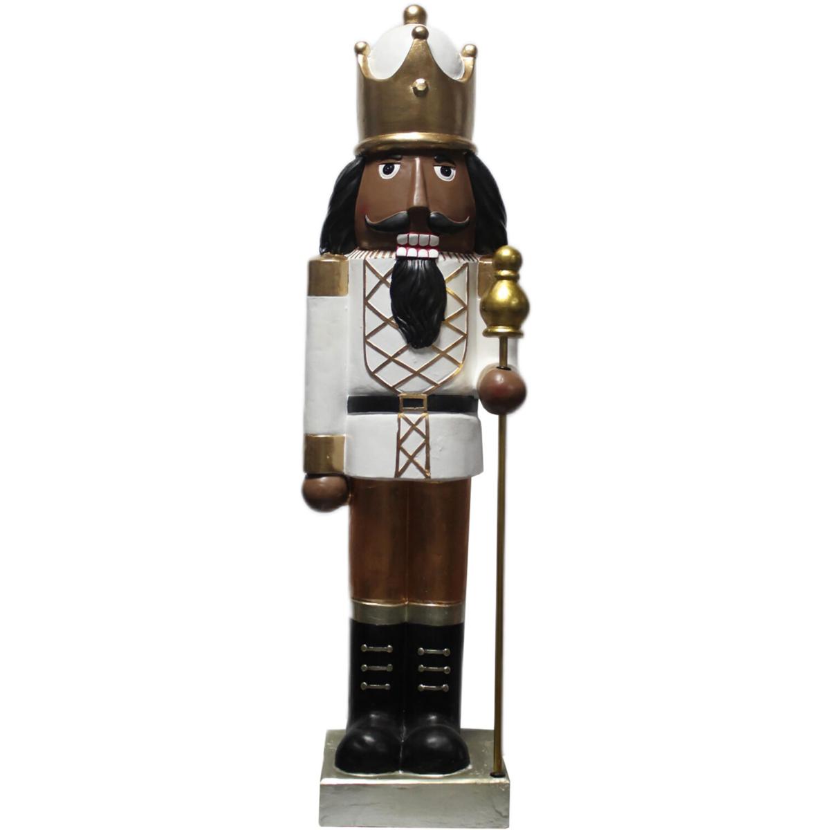 Fraser Hill Farm 48"African American Nutcracker Holding Staff Figurine 20724244 HSN