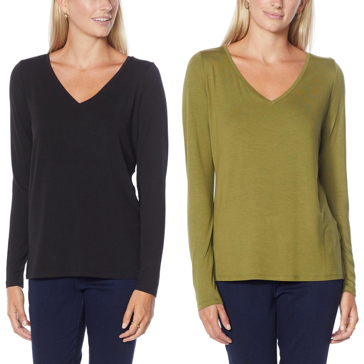 Long Sleeve V Neck Jersey