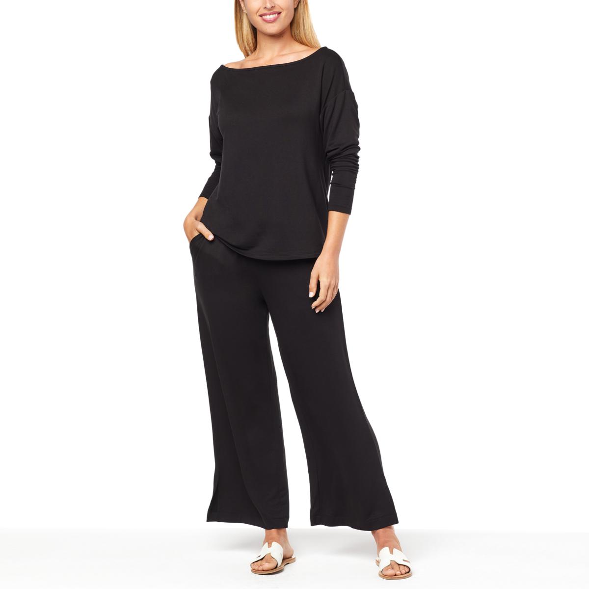 G by Giuliana 2-piece Crop Wide-Leg Lounge Set - 20241868 | HSN