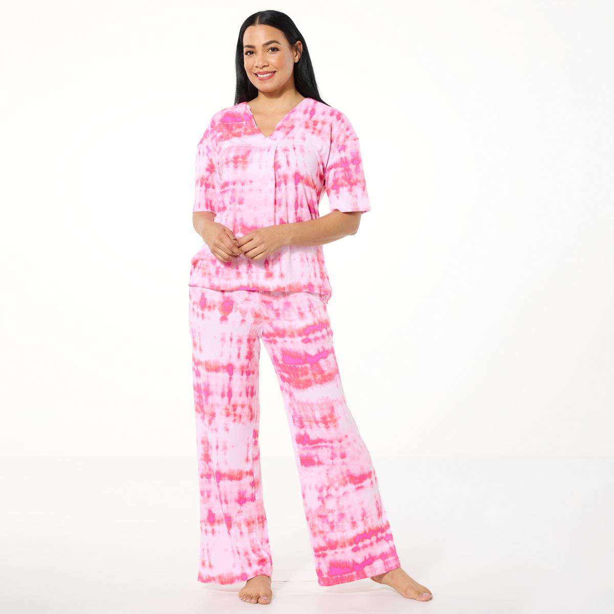 G by Giuliana 2-piece Tie-Dye Top & Wide Leg Pant Set