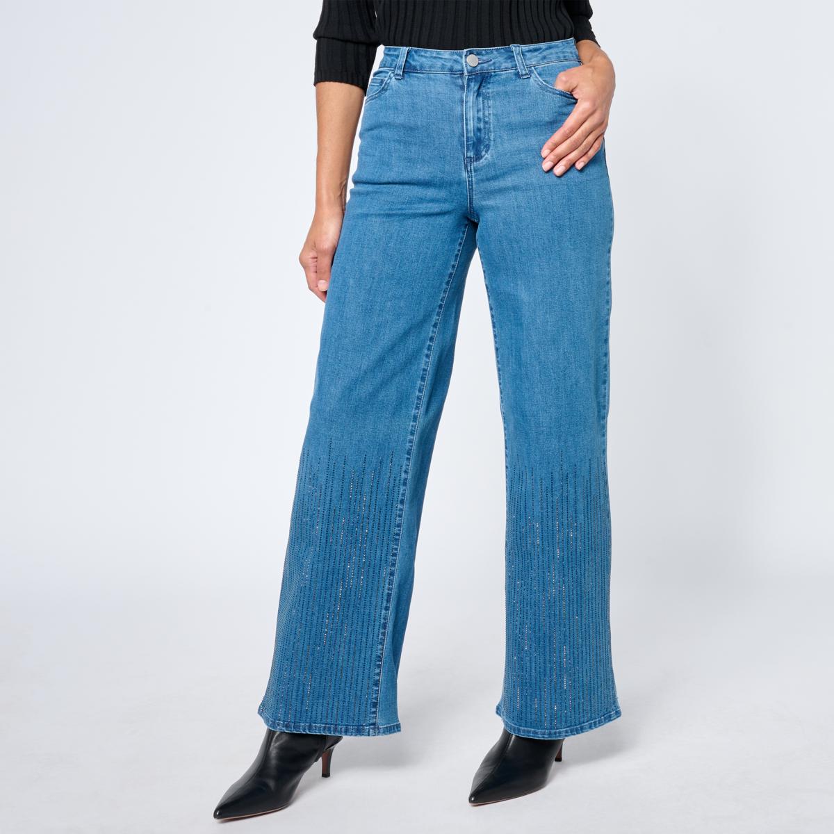 G by Giuliana Black Label Denim Wide Leg Jean