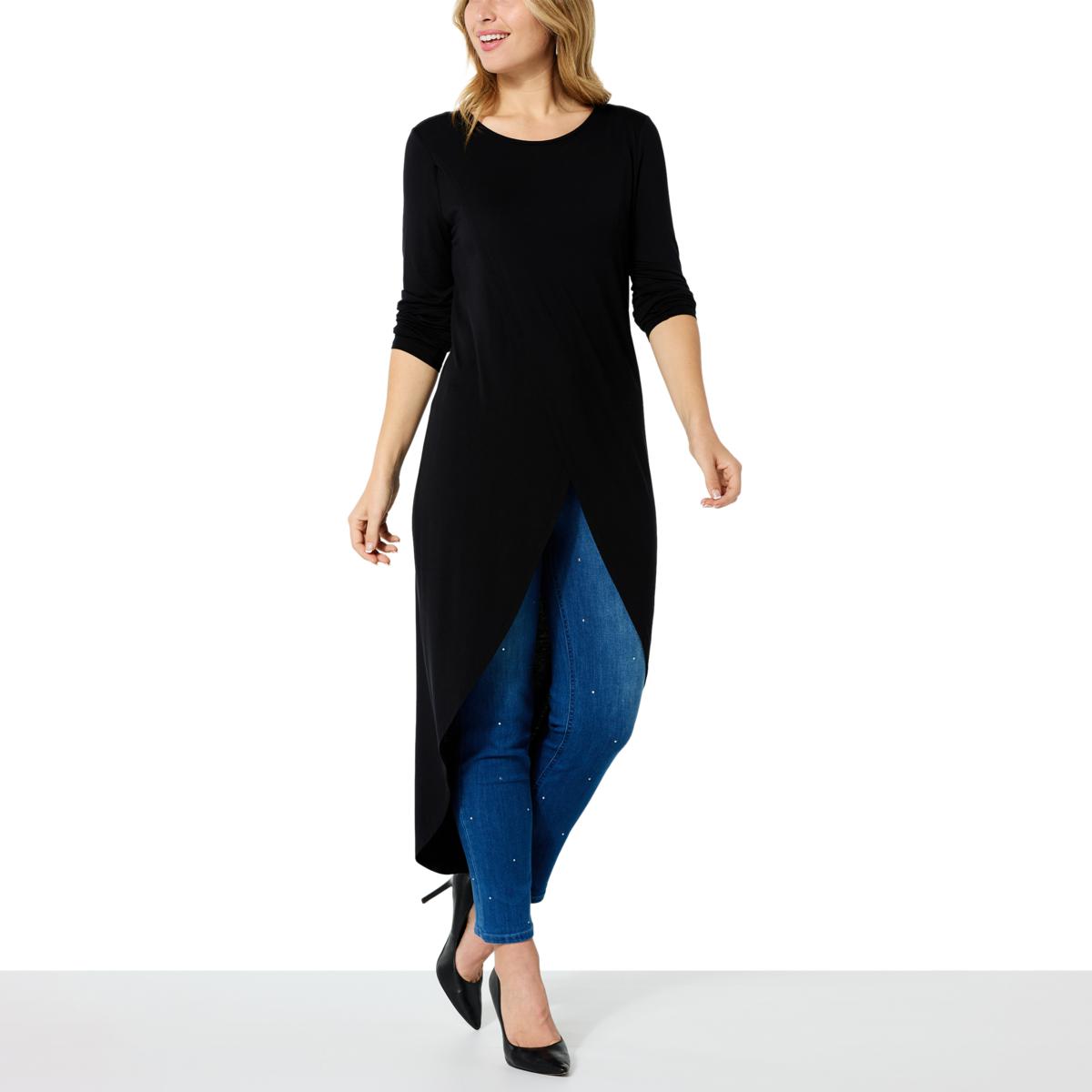 G by Giuliana Black Label EcoLuxe Tulip Hem Drama Top - 20619659 | HSN