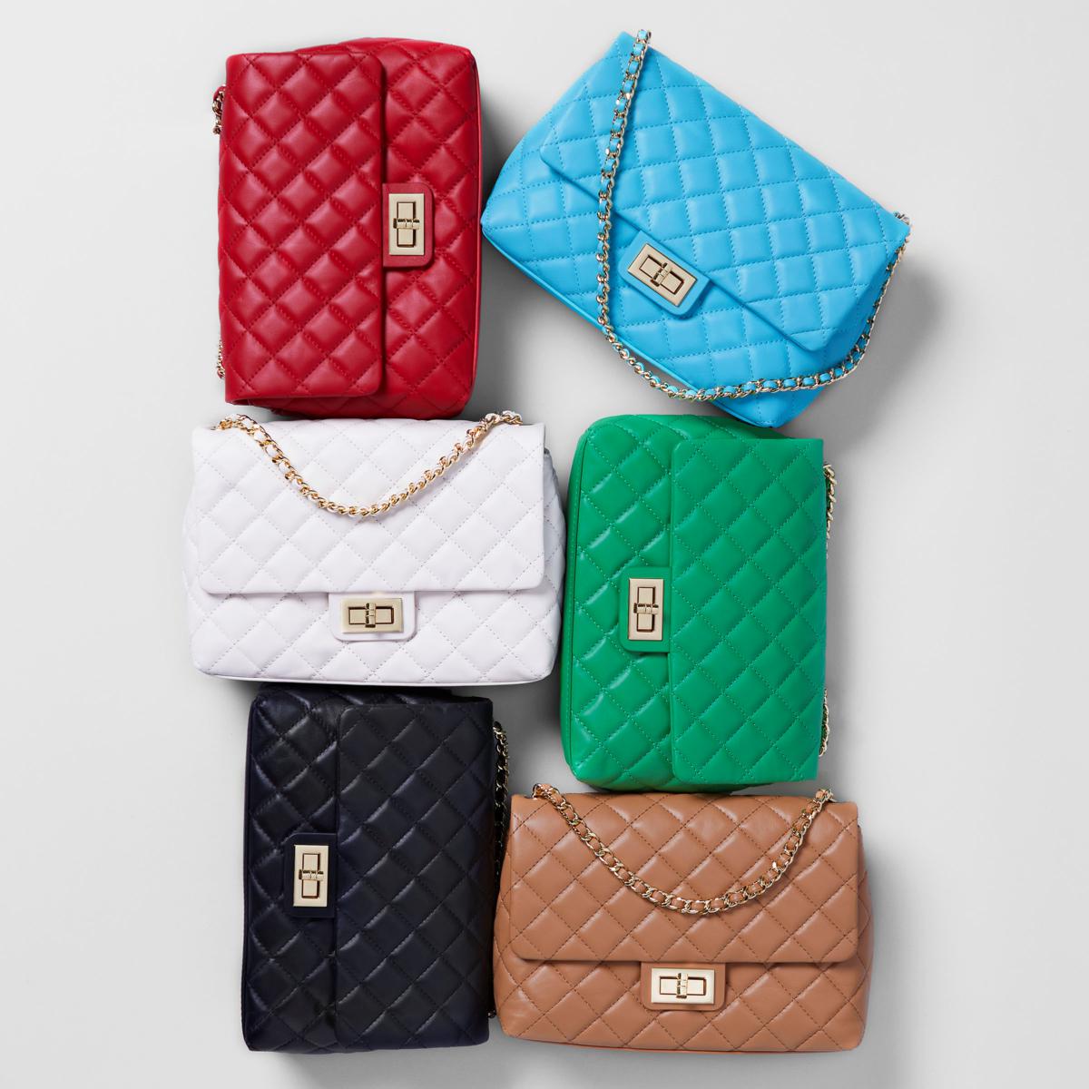 G by Giuliana Black Label Quilted Lamb Leather Crossbody