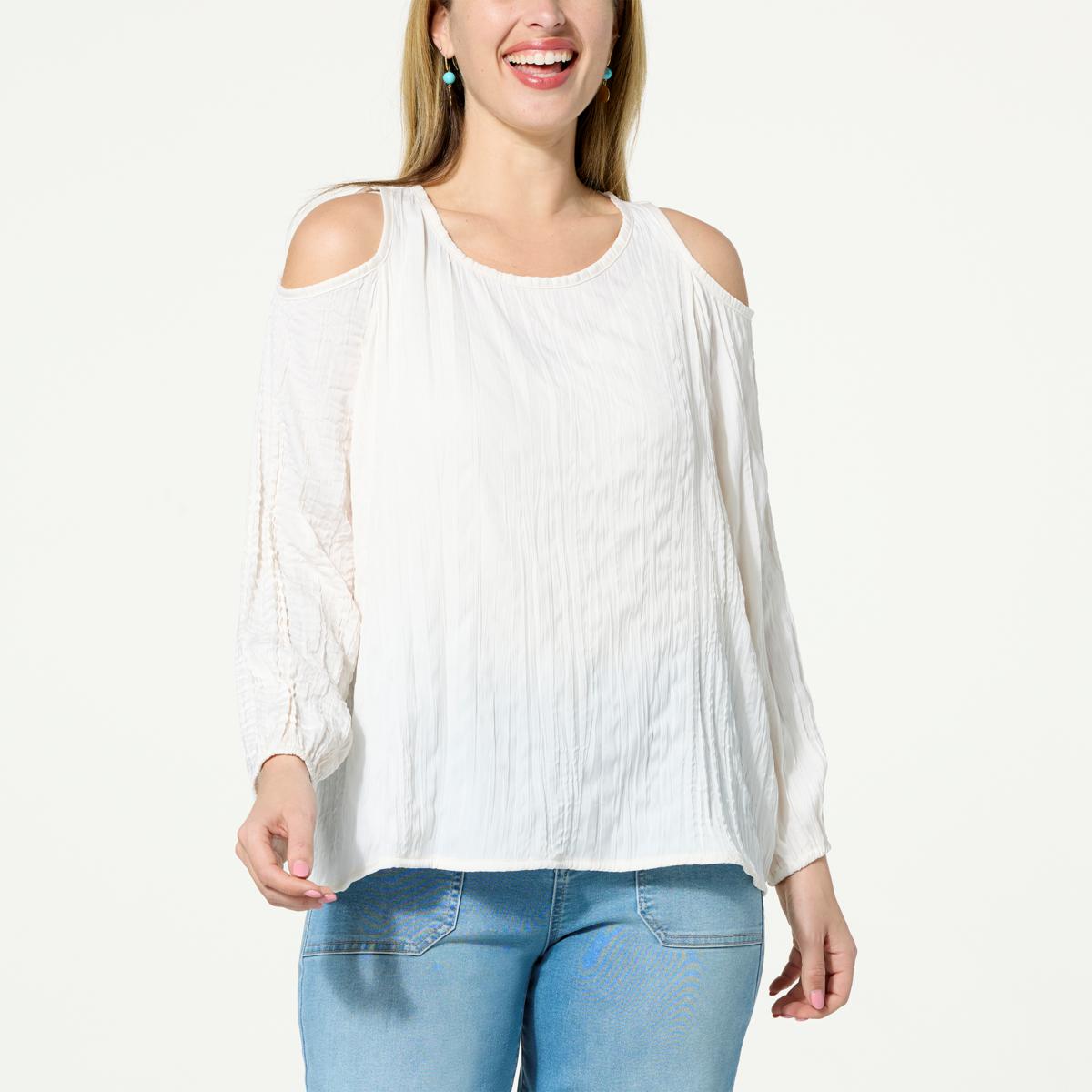 G by Giuliana Jacquard Knit Tie-Waist Top