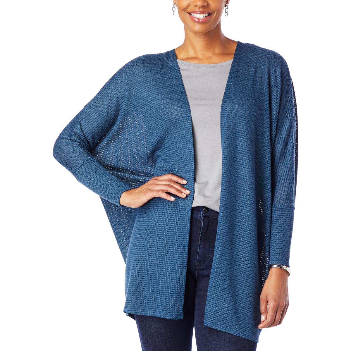 HUE Terrybear Open-Front Cardigan