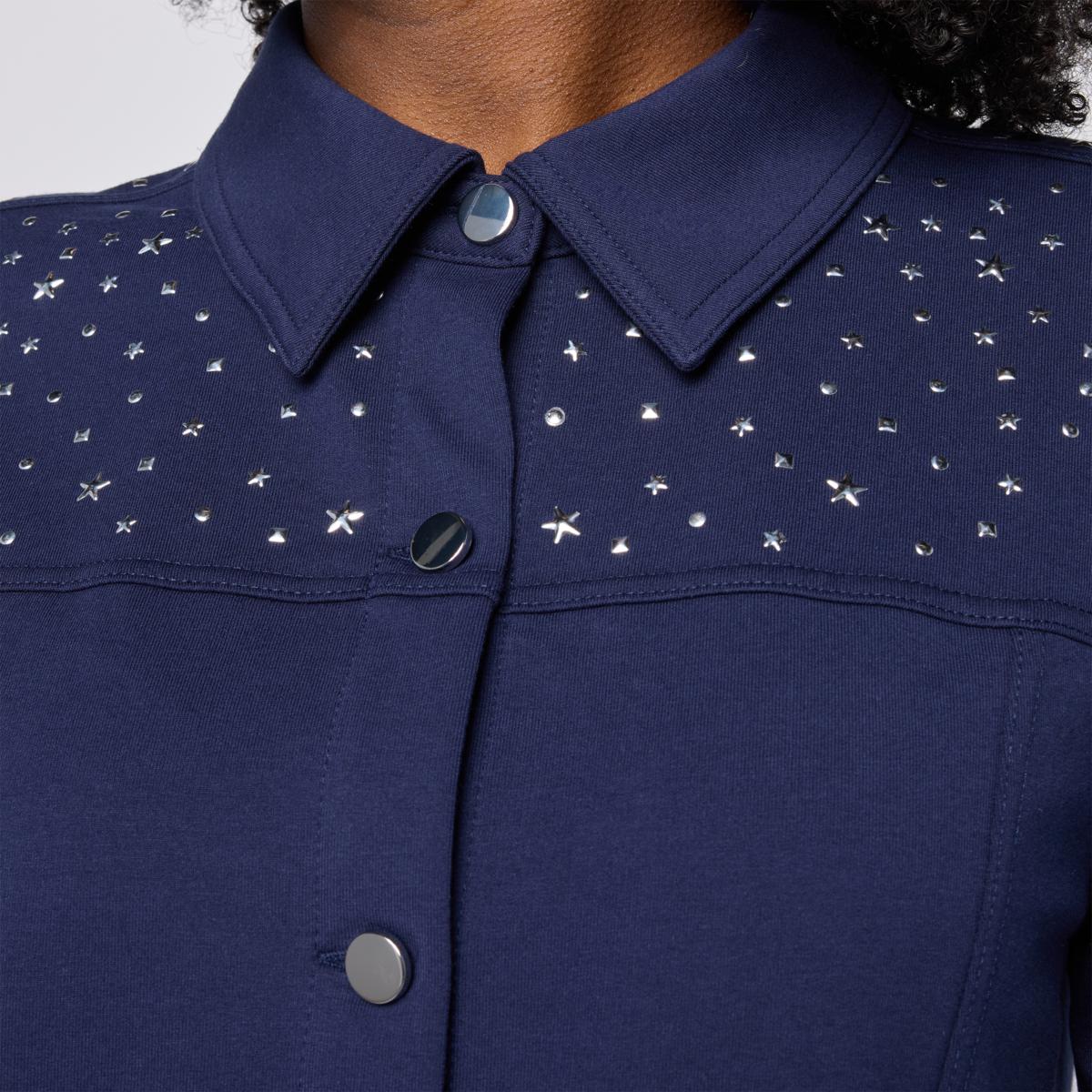 G by Giuliana French Terry Top with Rhinestones | HSN