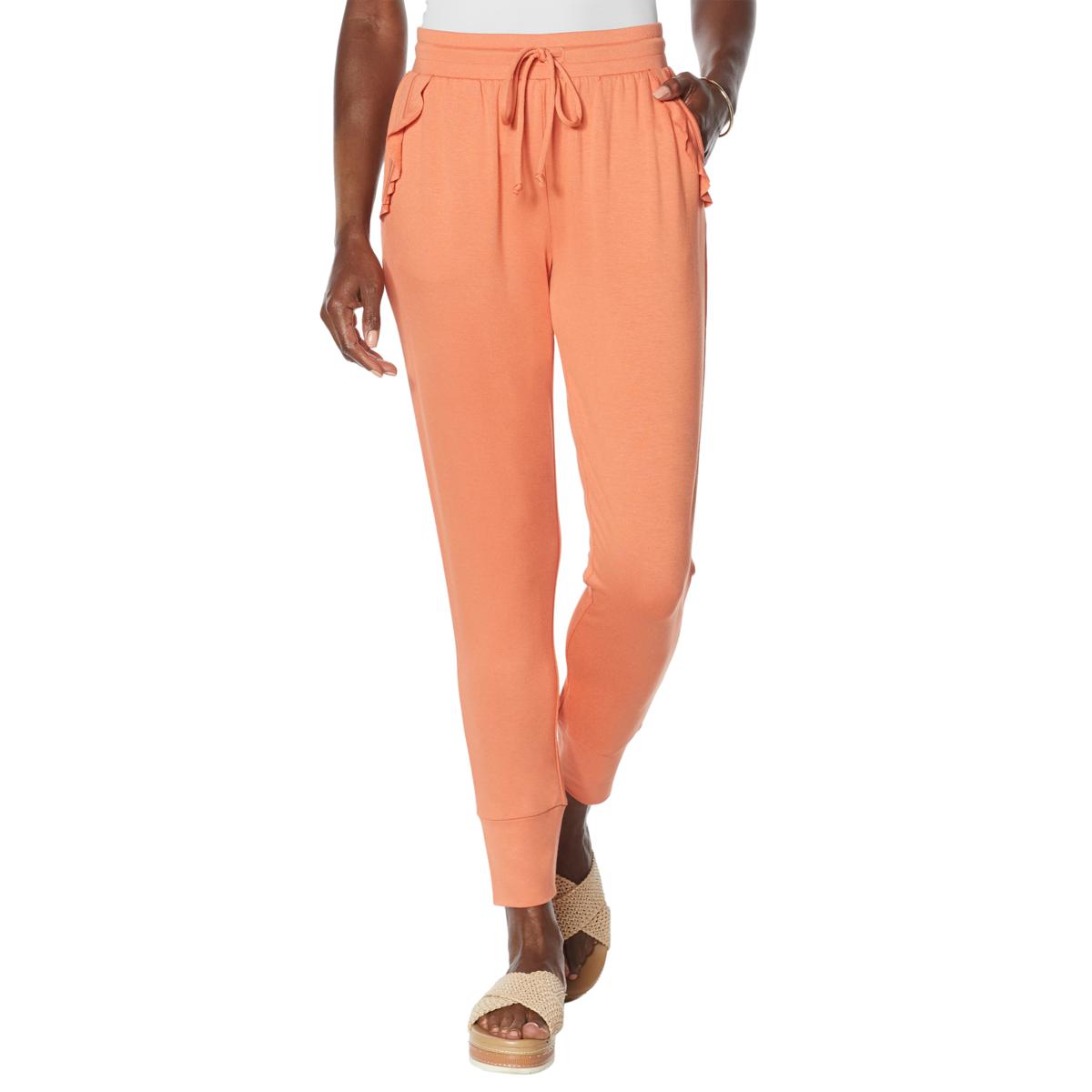 G by Giuliana LounGy SoSoft Knit Ruffled Jogger - 9913481 | HSN