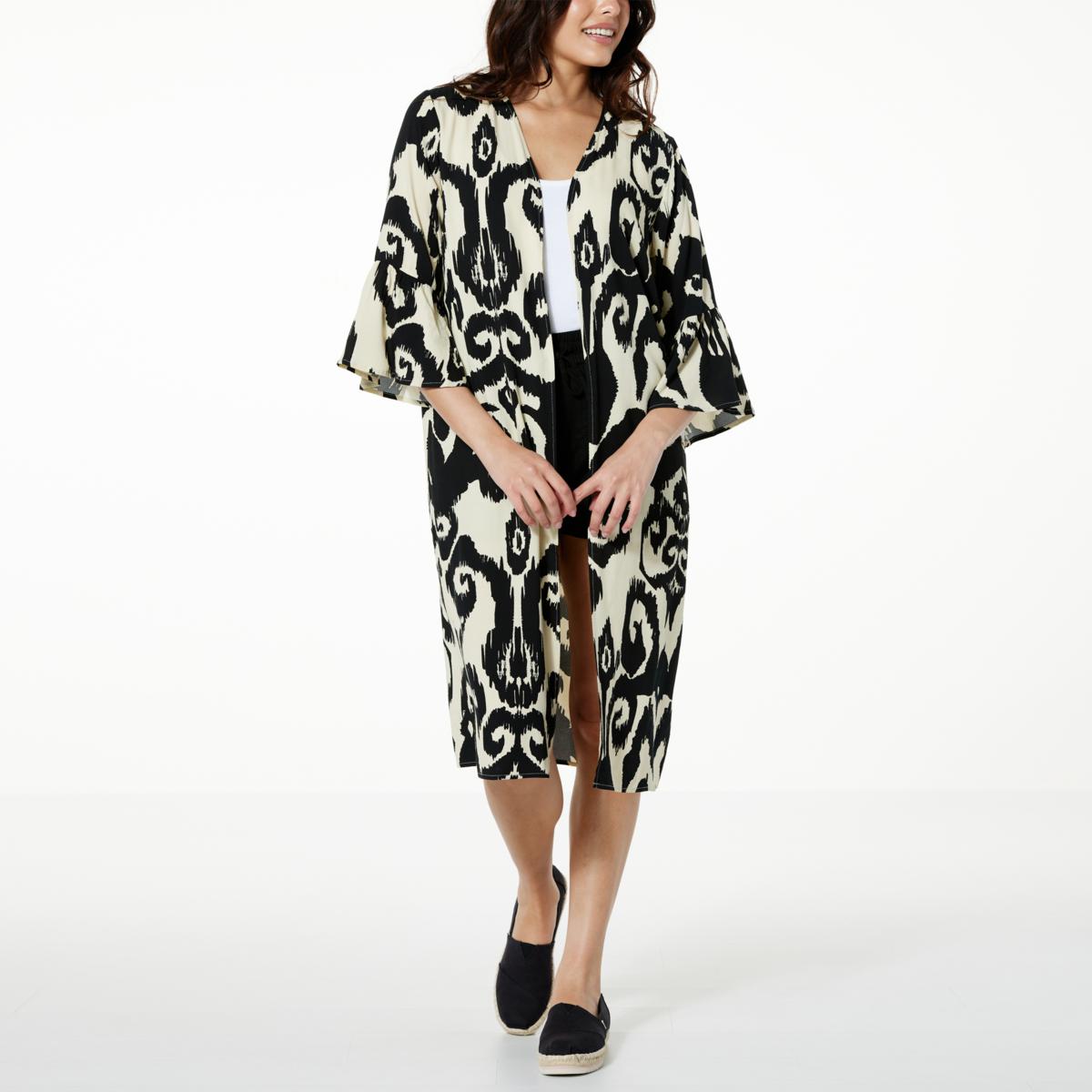 G by Giuliana Pointelle Knit Duster Cardigan