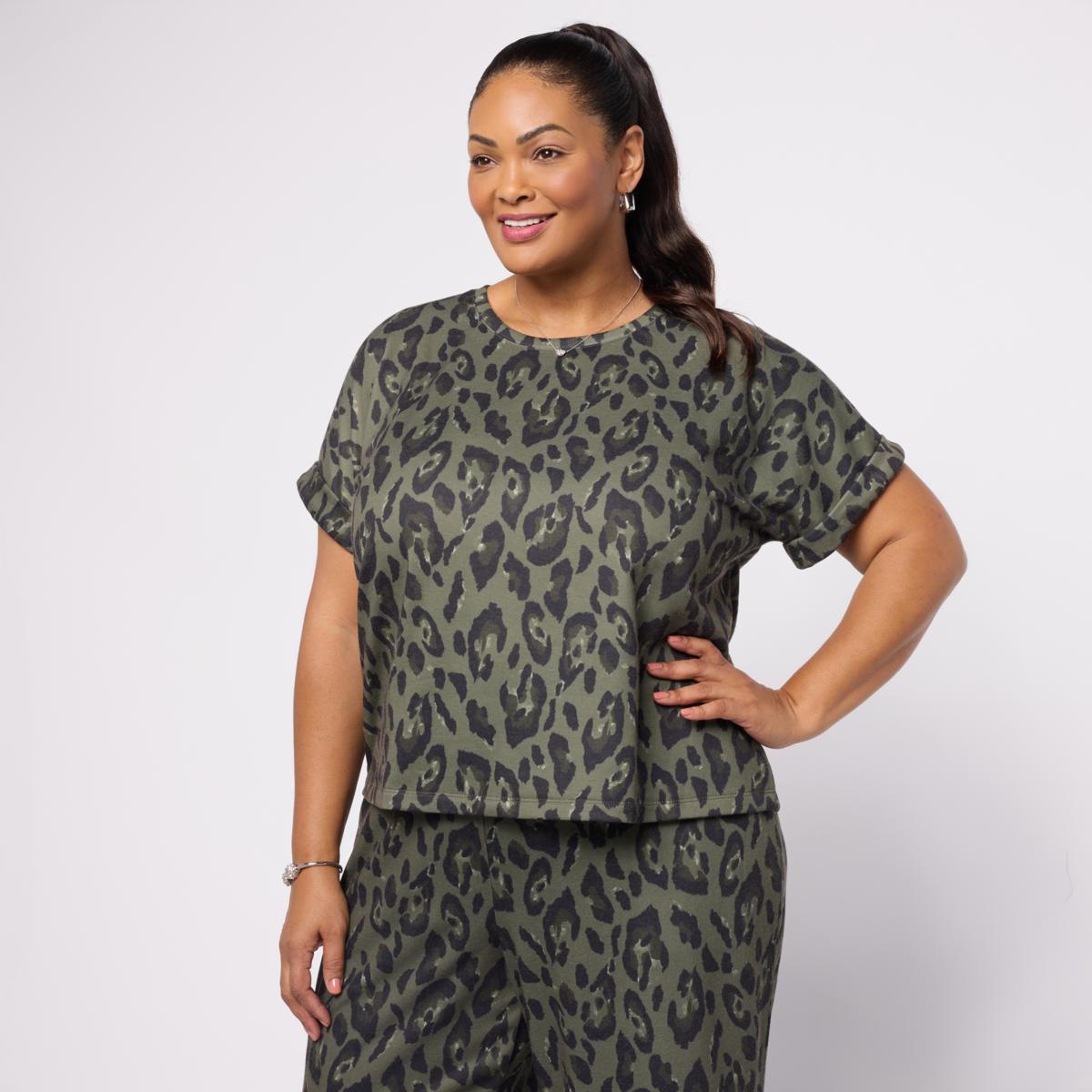 G by Giuliana Printed French Terry Top | HSN