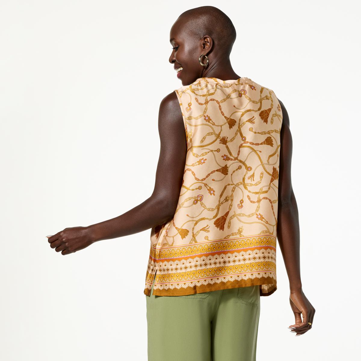 NACHE PRINTED TIE TANK TOP シズニルック Women Y2k Floral Tank Top Spaghetti Strap Tie Shoulder