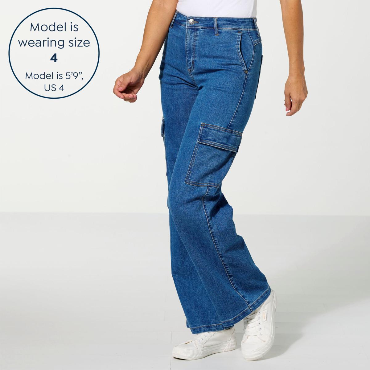 G by Giuliana The Wide Leg Eco-Chic Denim High-Rise Cargo