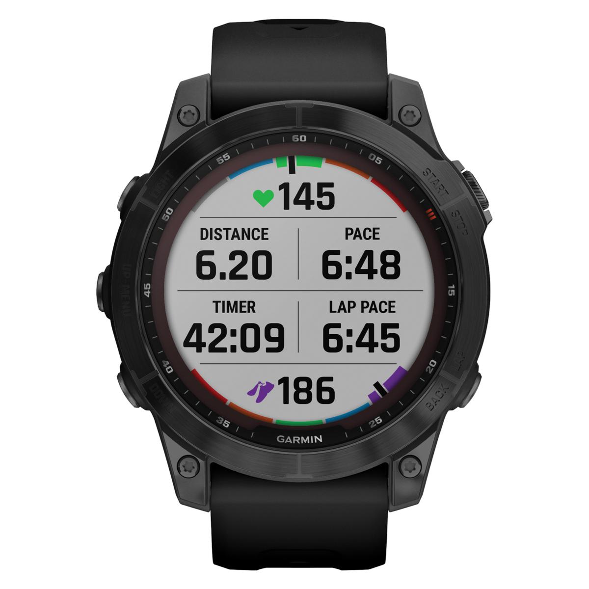 Garmin fenix 7 Sapphire Solar Multisport GPS Watch with Black Band