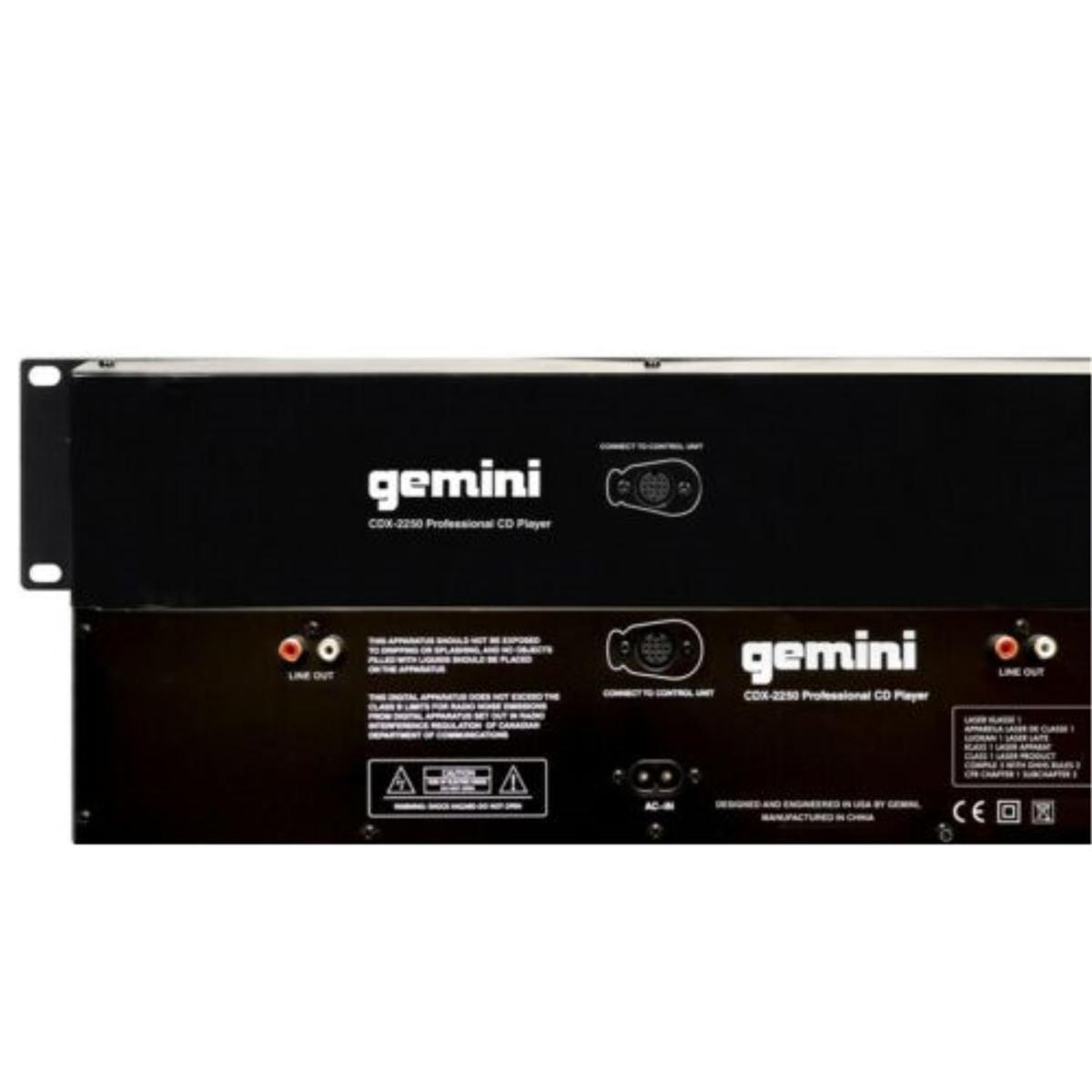 Gemini CDX-2250i Dual Rackmount DJ CD Media Player with USB