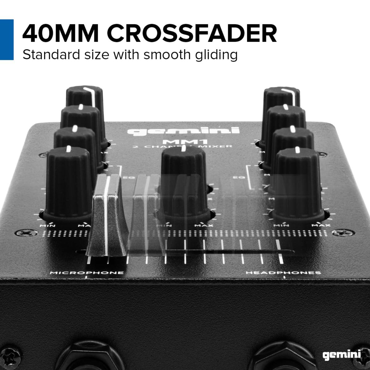 Gemini MM1 2 Channel Pocket Sized DJ Mixer | HSN
