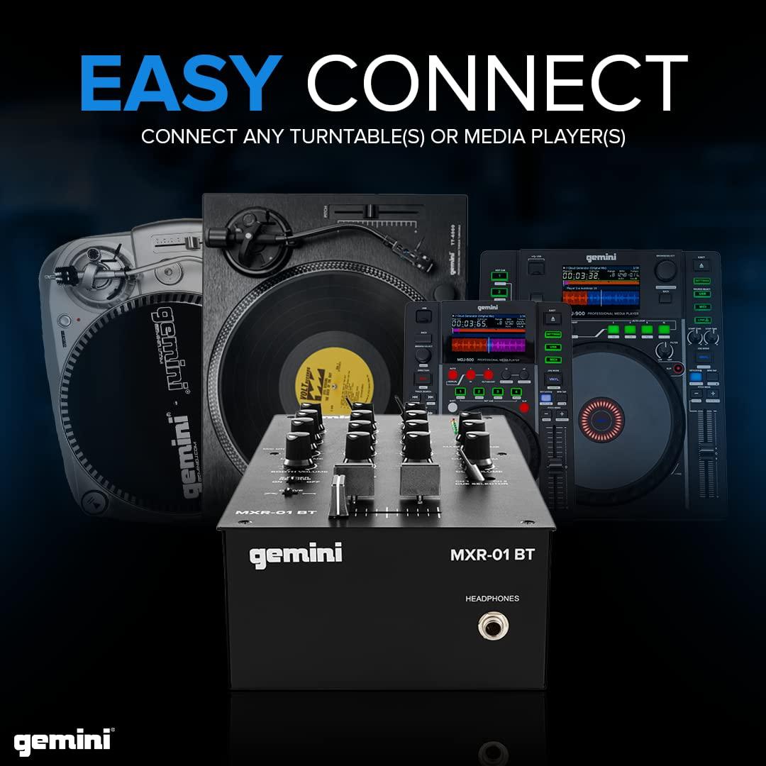 Gemini MXR-01BT 2-Channel Professional DJ Mixer with Bluetooth