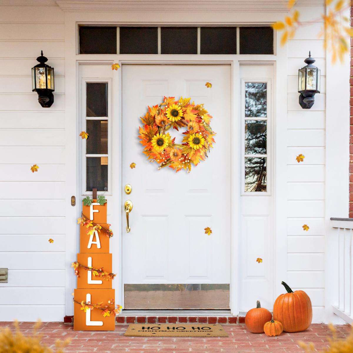 Detroit lions front door wreath