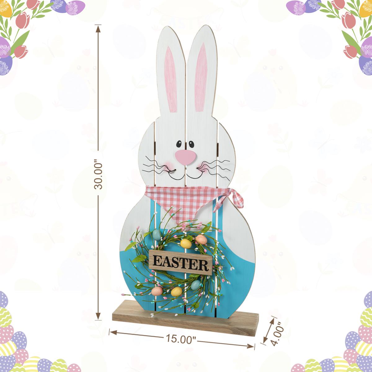 Glitzhome 30in H Easter Wooden Bunny Porch Decor - 23005394