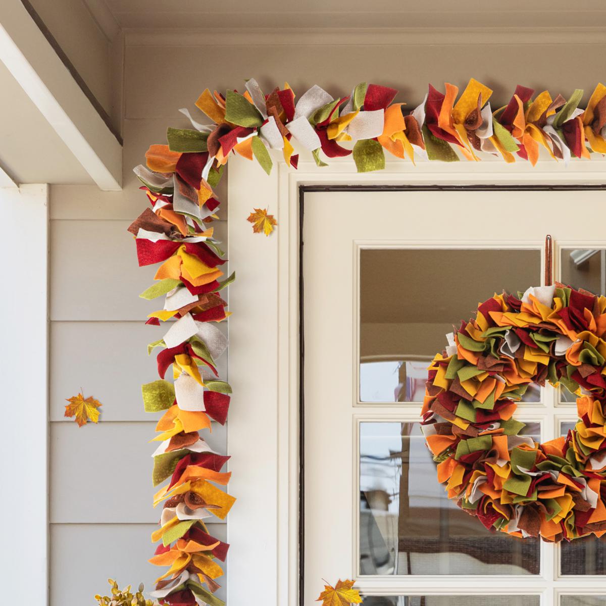 ニフラム ガーランド Glitzhome 6ft L Fall Multi Color Felt Garland | HSN