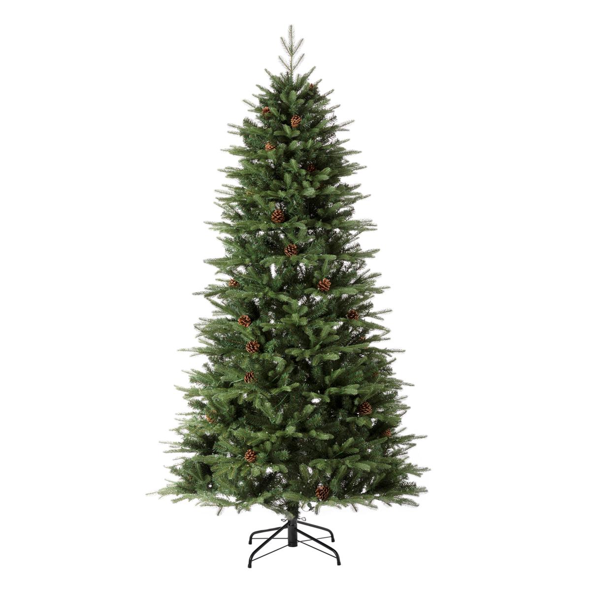 Glitzhome 7.5ft Pre-Lit Green Fir Artificial Christmas Tree W/ 500 LED ...