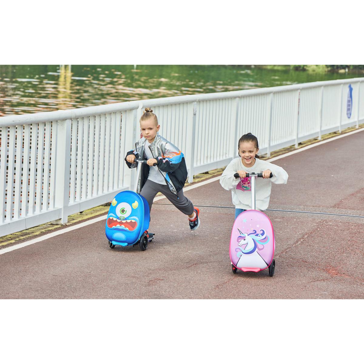 Go Voyage 2-in-1 Kids 3-Wheel Luggage Scooter | HSN