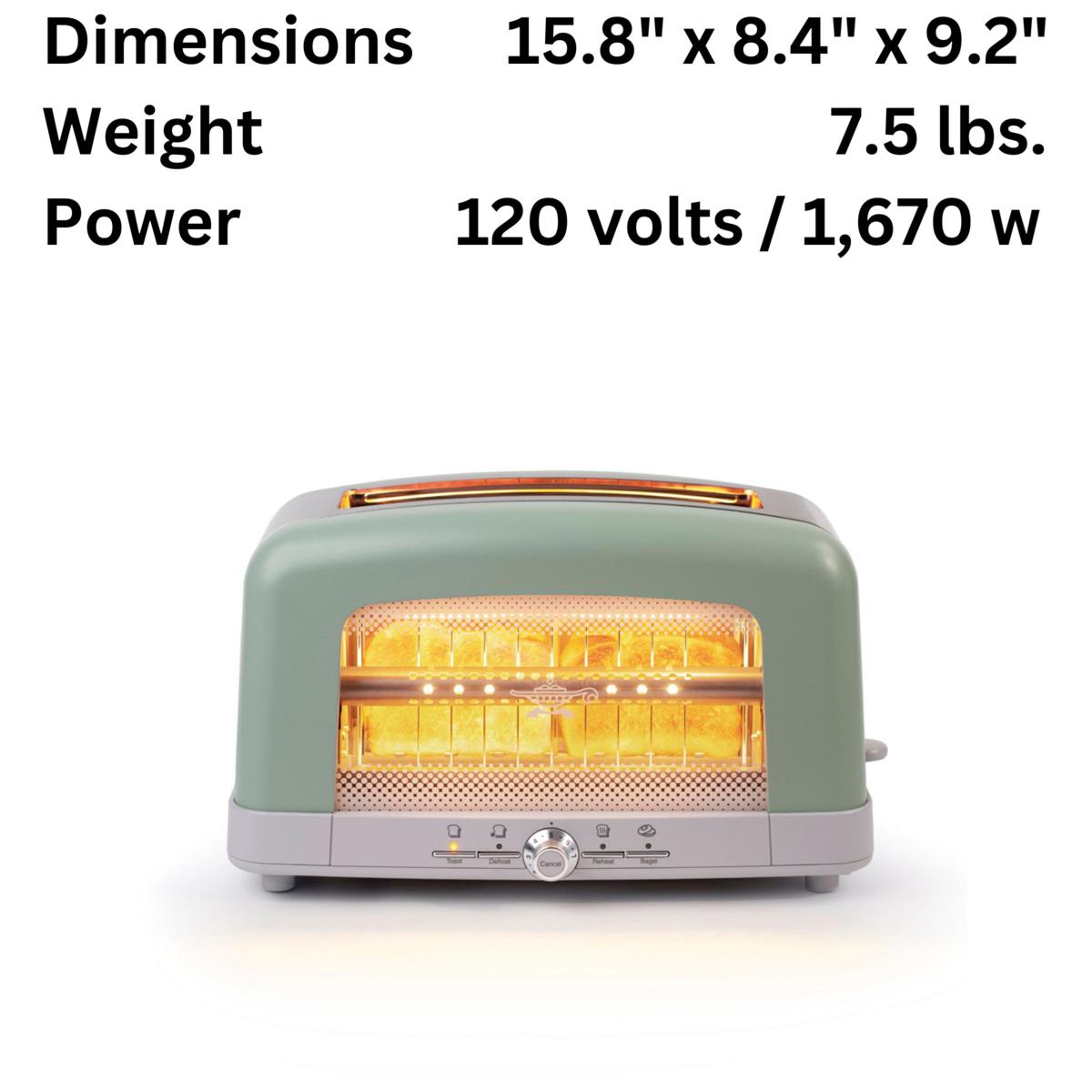 Heatmate Graphite Heating Technology Pop-up Toaster W/7 Heat Settings, 3  Toasting Functions & Unique Bagel Mode, Olive/brushed Nickel : Target