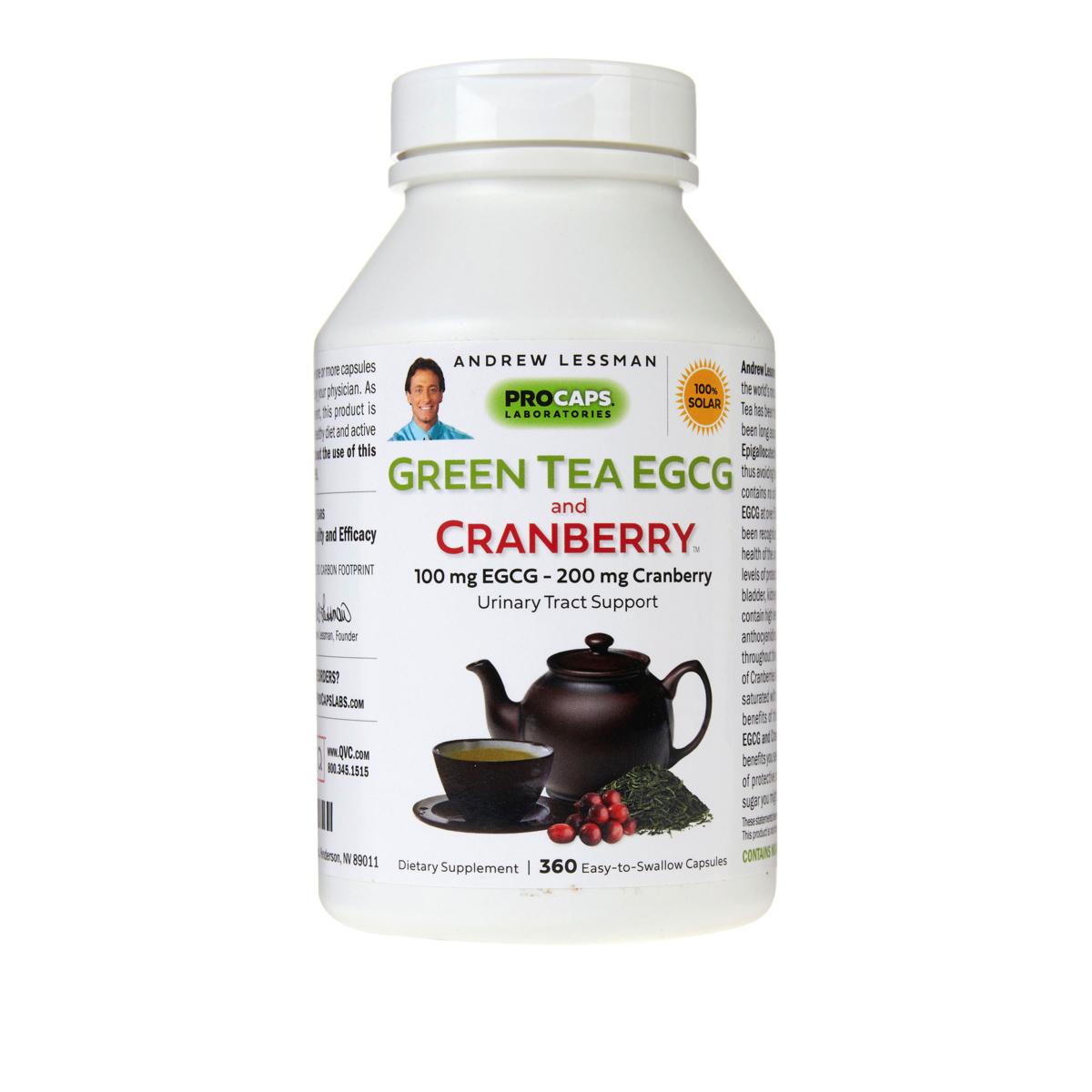 Green Tea EGCG and Cranberry 60 Capsules 4123221 HSN